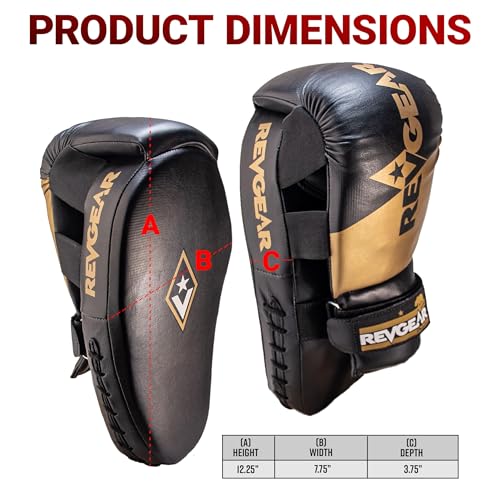 Revgear Phoenix Boxing Mitts and Pads Pair (All in One - Target & Glove) - Ideal Boxing Equipment for Men, Women, Kids - Perfect for MMA, Muay Thai, Kickboxing, Sparring, and Boxeo Training