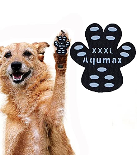 Dog Paw Protector Gripper Traction Pads,Dog Paw Covers,Foot Stickers in Summer Hot/Winter Cold Pavement,Dog Shoes Booties Socks Replacement,12 Sets (48 pcs) XXXL Black - size: XXXL-3.3*3.1 inch(L*W)
