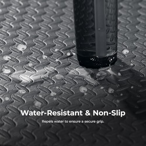 Sunny Health & Fitness Durable Multi-Use Floor Mats for Home, Gym & Play | Exercise Floor Mat, Cushioned Support, Connect Multiple Mats, Easy-Clean Surface, Home Gym, Playroom, Floor Protection - style: 6 FT x 4 FT