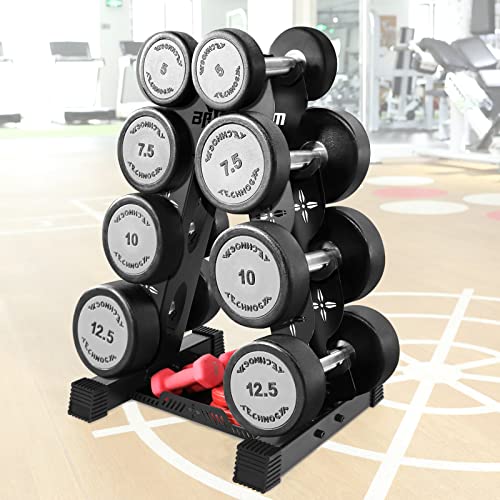 Dumbbells Rack Weight Stand (Rack Only), 13GA Steel Constructed,Max Support 570lbs, 4 Tier Compact Design