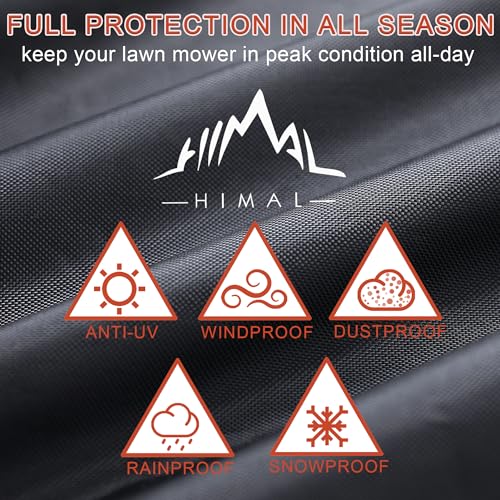 Himal Outdoors Riding Lawn Mower Cover,Heavy Duty 420D to 54" | Waterproof,Tractor Decks up,Windproof Buckles,Velcro Design,Turn Mower Cover,Outdoor Storage