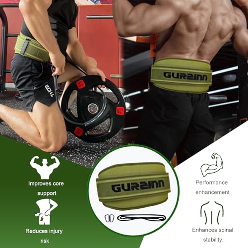 Weight Lifting Belt Gym Fitness with Quick Locking, Dip Belt with rope, Weighted Pull Up Belt for Gym Fitness Powerlifting Squat - color: Green, size: Medium
