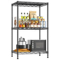 DurayLoly 3 Tier Metal Wire Storage Shelves,Adjustable Small Wire Shelving Unit,Utility Storage Rack for Kitchen,Bedroom,Laundry Room,Pantry & Office,17.7”Wx11.8”Dx35.4”H,Black - size: Black-17.7”W × 11.8”D × 35.4”H
