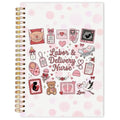 Labor and Delivery Nurse Gifts Spiral Notebook 5.5x8.3 in, NICU Nurse Gifts, Retro Boho Nursing Hardcover Notebook Journal for Women - color: Labor and Delivery Nurse Gifts
