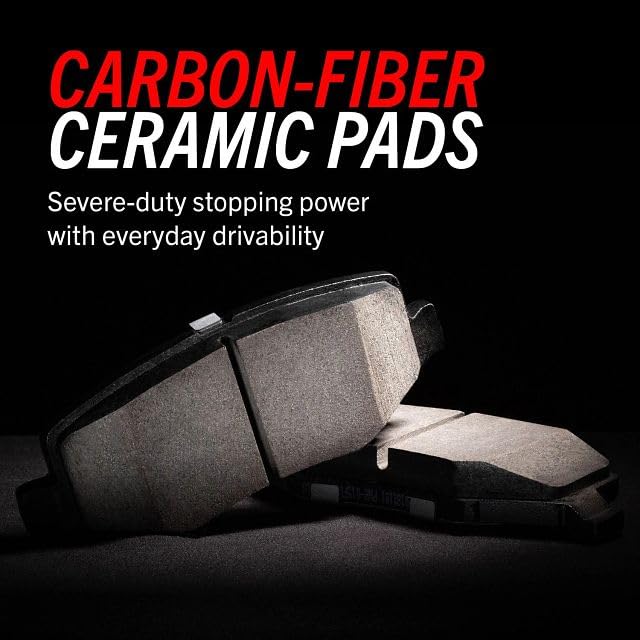 PowerStop Front Brake Pads for Nissan Kicks 2018-24 | Nissan Versa 2020-25 - Z23 Carbon-Fiber Ceramic Brake Pads with Installation Hardware, Z23-2038