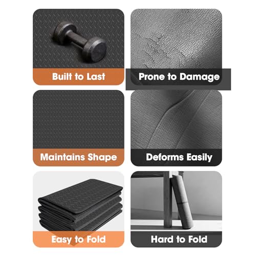 Treadmill Mat 79" x 39", 6mm Thick Mat for Under Treadmill, Walking Pad & Exercise Bike, Heavy Duty Non-Slip Stripe Design, Waterproof Floor Protector for Hardwood Floors - size: 79"L x 39"W x 0.3"Th