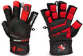 Weightlifting Gloves for Gym Fitness Crossfit Bodybuilding - Workout Gloves for Men & Women - Dominator Leather Crossfit Cross Training Gloves Wrist Strap Wrap - Best Weight Lifting Gloves with Wrist Support for Heavy Lifting - 1 Year Replacement Warranty