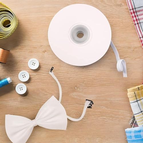 Elastic Band for Sewing 1/4 Inch Wide 10 Yards, Durable & Soft High Elasticity Stretch Elastic Bands Cord for Sewing, Waistbands, Pants, DIY Crafts, White - color: White, size: 1/4 Inch * 10 Yards
