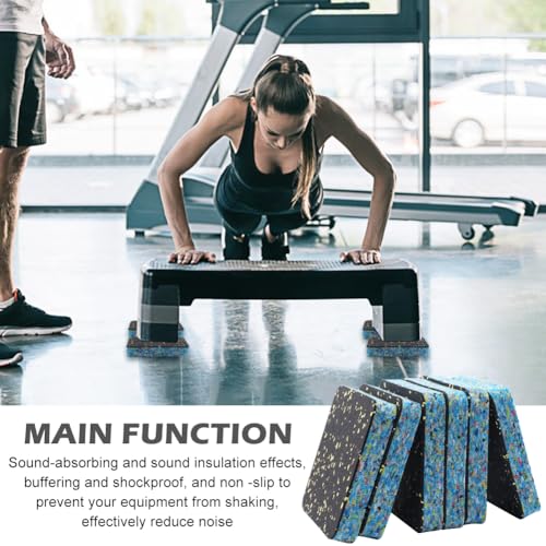 6Pcs Treadmill Mat Pads,Anti-Vibration Pads,4x4" High Density Rubber Shock Absorbing Washer Pads,Non-Skid Protector Mat,Reduc Noise,for Washing Machine Dryer Treadmill Compressor Furniture