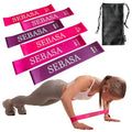 Dual-Size Exercise Bands, Mini Loop Resistance Bands, Set of 6 Elastic Bands, Small Exercise Bands, Fitness Bands Assorted Sizes, Full Body Workout Bands, Natural Latex Fitness Bands