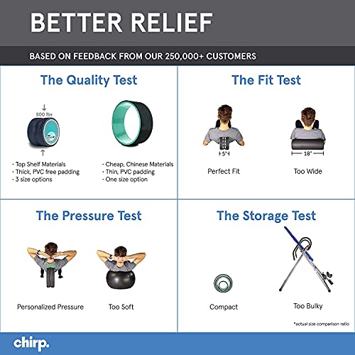 Chirp Wheel+ Foam Roller, Back & Neck Pain Relief, Mint 12-Inch - size: 12" - Gentle