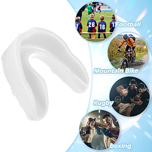 Sport Mouth Guards Gum Teeth Armor Game Guard for Boxing Basketball Football Hockey Karate Basketball Rugby Match - color: Clear White