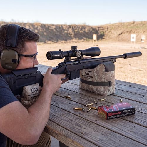 Buffalo Creek Supplies All Weather Durable Front and Rear Shooting Rest Bags, Rifle Rest Sand Bag for Bench Rest Shooting, Hunting, Target & Competitive Sports Shooting-Unfilled - color: Desert Digital