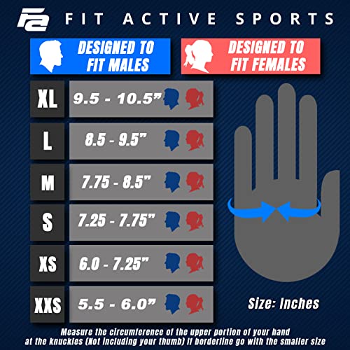 Fit Active Sports RX2 Weight Lifting Workout Gloves with Built-in Wrist Wraps - Gym Gloves with Wrist Support Durable Non-Slip Palm Padding to Avoid Calluses - for Men & Women - size: Small