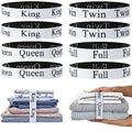 8 Pieces Bed Sheet Organizer Bands, Elastic Bed Sheet Straps Organizer and Storage Keepers, Linen Labels Bedding Bands for Closet, Bedroom, Dorm and Laundry Room (King Queen Twin Full) - size: 8Pcs-Mix