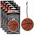 Basketball Car Air Freshener, 4-Pack, Long Lasting Black Cologne Scent, Basketball Gift for Players, Coaches & Fans, Sports- Inspired Hanging Car Accessories, Ideal for Cars, Lockers, Bags and more