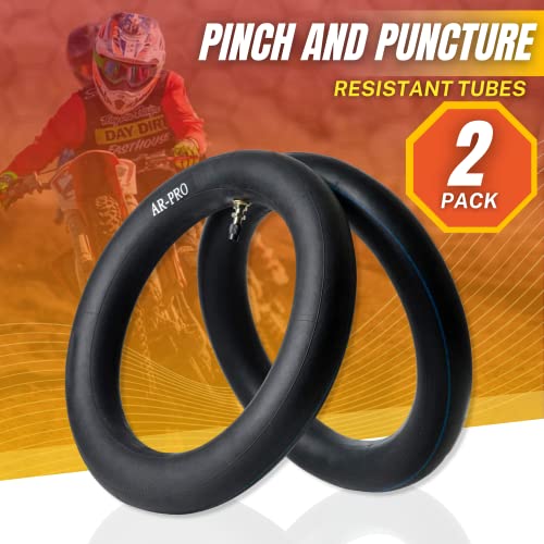 AR-PRO (2-Pack) 110/90-19 (4.50 x 19") - 120/90-19 Motorcycle Inner Tubes - Dirt Bike Natural Rubber Tubes with TR4 Valve Stems - Pinch and Puncture-Resistant - Designed for Off-Road Tires - size: 110/90-19 (4.50 x 19)