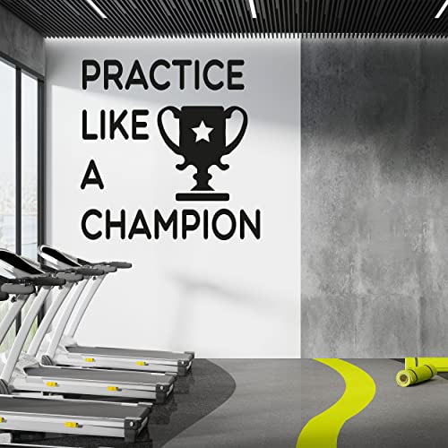 Home and Gym Motivational Wall Decals with Custom Text and Cup - Window Door Vinyl Decal with Custom Text for Gym Home - Custom Window Decal with Cup - color: Dec 27