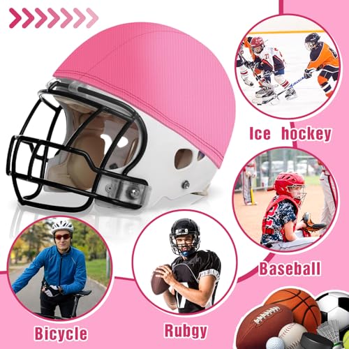 Ramede Football Helmet Covers for Practice Scrimmage Cap Helmet Cover Scrimmage Cap for Youth Adult Football Hockey Training Accessories 10.4 Inch in Diameter - color: Pink, size: Regular Style