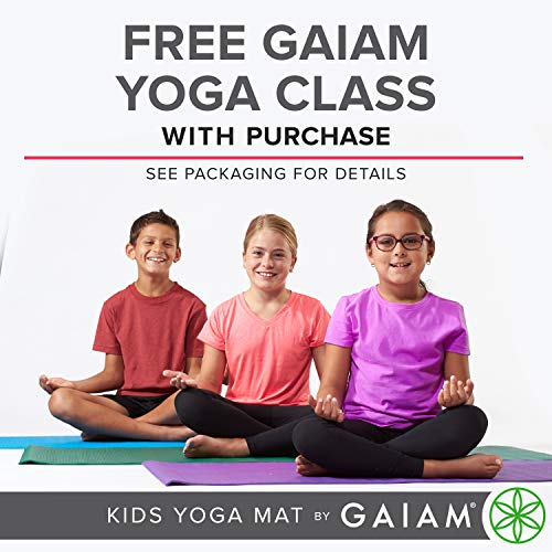 Gaiam Kids Yoga Mat Exercise Mat, Yoga for Kids with Fun Prints - Playtime for Babies, Active & Calm Toddlers and Young Children - color: Ballerina
