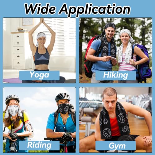 30Pcs Volleyball Cooling Towels for Neck and Face 40 x 12 Inch Volleyball Sports Team Gift Workout Ice Towel for Gym Sweat Microfiber Breathable Chilly Bulk Neck Wraps for Athletes Camping Travel Yoga - style: Volleyball
