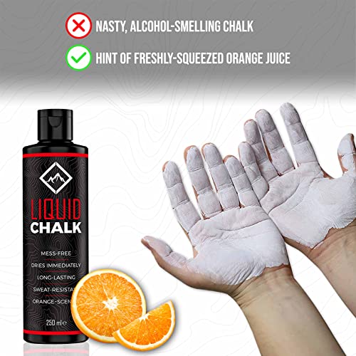 SURVIVOR Liquid Chalk for Rock Climbing, Weight Lifting, Gymnastics - Liquid Grip for Workout Training - Climbing Chalk & Lifting Chalk for Weightlifting - Liquid Gym Chalk - size: 250ML