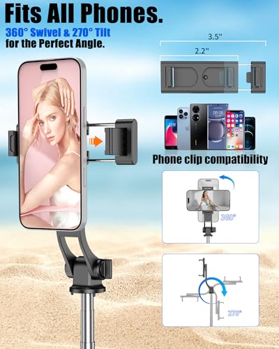 Selfie Stick with Light & Wireless Remote, Portable Phone Tripod Stand for iPhone & Android, Lightweight Foldable Selfie Stick for Travel, Vlogging, and Live Streaming - size: 40" Selfie Stick with Light and Wireless Remote