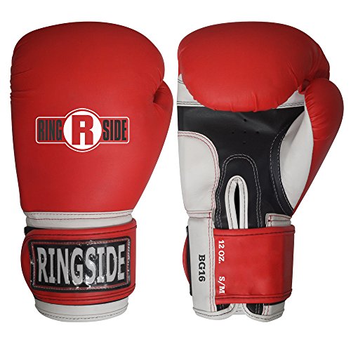 Ringside Pro Style Boxing Training Kickboxing Muay Thai Sparring Gloves - color: Red, size: Small-Medium