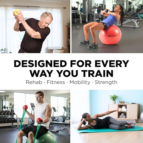 THERABAND Soft Weight 4.4 Lb, 4.5" Ball-Shaped Isotonic Exercise Balls for Physical Therapy, Weighted Ball Set for Pilates, Shoulder Strength & Rehab, Color-Coded, Portable & Easy to Grip - color: Green