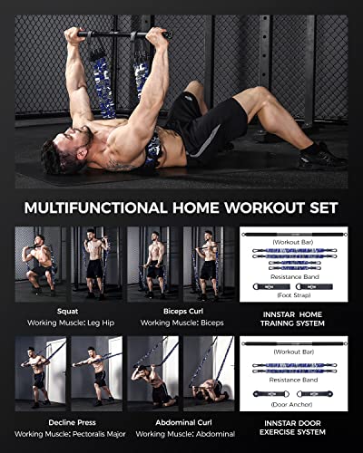 Innstar Multi-Function Resistance Bands for Working Out, Push Up Exercise Bands Resistance Bands Set for Bench Press Gym Equipment, Home Workout, Travel Portabl - color: Men 200Lbs Desert