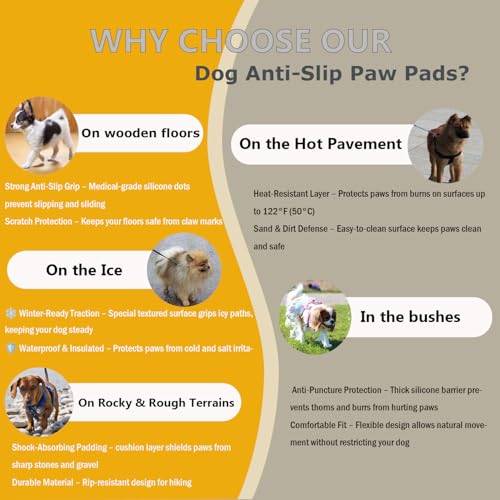 ‌VALFRID Paw Protector Anti Slip Paws for Dogs,Dog Grippers for Senior Dogs,Paw Pads for Hot Pavement, Durable Traction Pads for Hardwood Floors XXL Black 60 Pieces - size: XXL (2.83" x2.52")