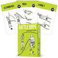 Battle Rope Exercise Cards for Home Workouts, Set of 62 - with Guided Strength Training Workout Cards Deck for Home or Gym, Illustrated Fitness Cards with 50 Exercises, Durable & Waterproof - style: Rope