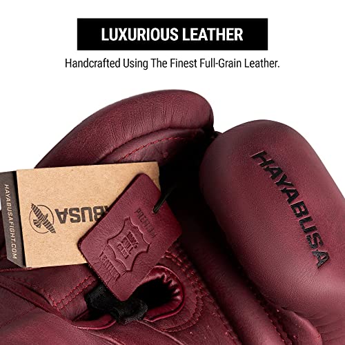 Hayabusa T3 LX Leather Boxing Gloves | Leather Boxing Gloves, Training Gloves Men and Women, Sparring Gloves, Heavy Bag Gloves, 16oz Boxing Gloves, Muay Thai Gloves - color: Crimson, size: 12oz