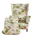CRFATOP 2 Piece Stretch Wingback Chair Cover Printed Wing Chair Slipcovers Spandex Fabric Wingback Armchair Covers with Elastic Bottom for Living Room Bedroom Wingback Chair (06) - color: Color 06