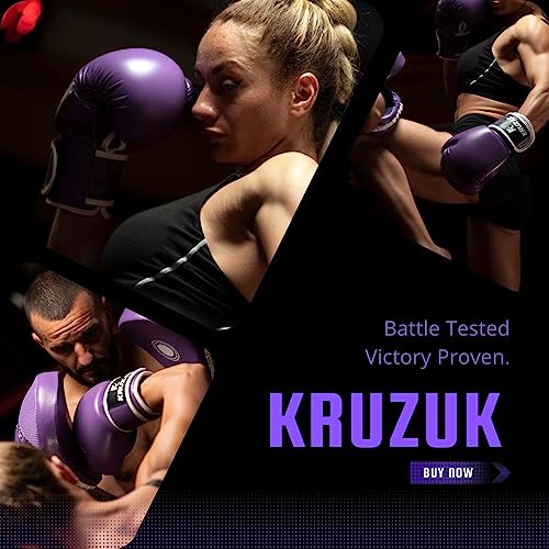 Kruzak Boxing Gloves for Men & Women, Sparring & Kickboxing Gloves, Muay Thai & MMA Gloves, 8-16 oz - color: Purple, size: 14 oz