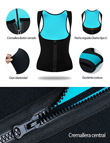 Women's Neoprene Sweat Sauna Vest – Slimming, Waist-Cinching, Lightweight Workout Tank Top Tummy Control Suit