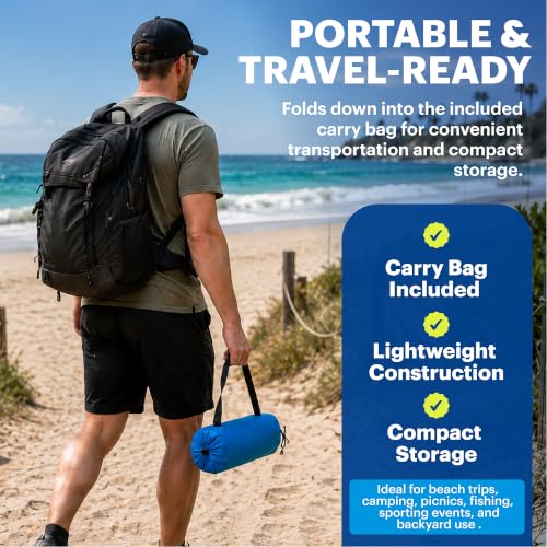 Beach Tent Sun Shelter – UPF 50+ UV Protection, Lightweight Portable Pop-Up Canopy, Windproof Shade with Sandbags, Carry Bag for Beach, Camping & Outdoor Travel (Light Blue) - color: Light Blue