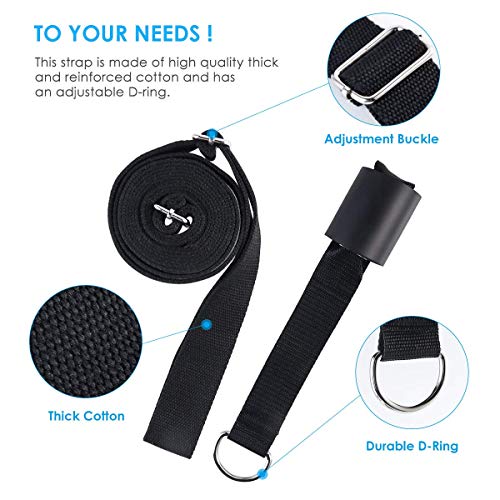 Leg Stretcher, Door Flexibility & Stretching Leg Strap - Great for Ballet Cheer Dance Gymnastics or Any Sport Leg Stretcher Door Flexibility Trainer Premium Stretching Equipment - color: Black