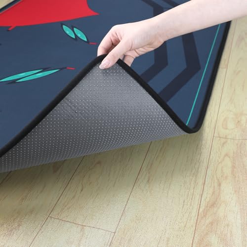 Non-Slip Floor Chair Mat 35"×47" for Evangelion Rei Ayanami Plugsuit Inspired Design - color: Rei Ayanami Plugsuit