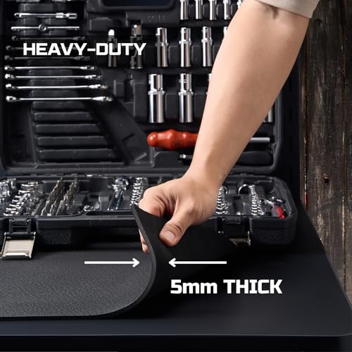 ONREVA Workbench Mat 24X48 Inches, EVA Work Mat, Protect Your Work Bench Top, Heavy Duty Pad for Tool Box Top, Table, Tool Station, Rolling Cabinet Cart Cover Liner Matt, 48"X24" 5mm Thick