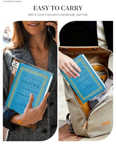 JOHSBYD Journal for Women - A5 Lined Hardcover Notebook and Diary for Teen Girls, 200 Pages 100GSM Bleedproof Paper, Inspirational Back to School College Supplies (Light Blue) - color: Light Blue
