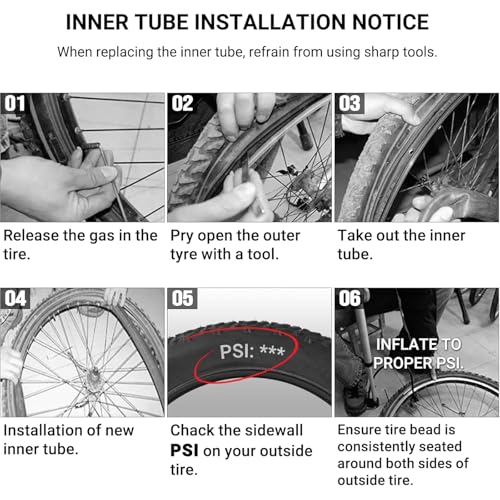 AR-PRO 2-Pack 14x2.125 Inner Tubes, Heavy-Duty 57-254 Electric Scooter & E-Bike Replacement Tubes with CR202 Angled Valve Stem for 14-Inch Wheels - size: 14x2.125 (CR202) without Levers