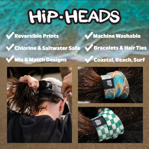 Thick Hair Ties for Men, Durable Hair Bands, Non-Slip, Stylish & Versatile Bracelet, Waterproof Bracelets & Summer Bracelets for Surf, Beach & Everyday Wear (Washed Out Teal) - color: Washed Out Teal
