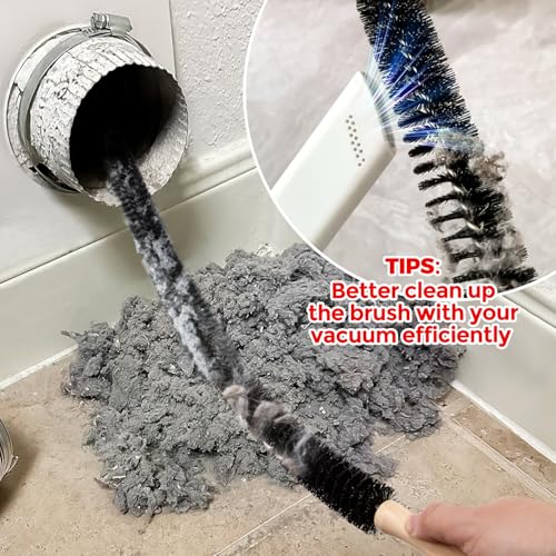 Holikme Dryer Vent Cleaner Kit - 4 Pack Flexible lint Trap Cleaner Tools | Deep Cleaning Tool for Fridge, Washer, Stove Gaps & Tight Spots – Crevice & Brush Set Boosts Efficiency, Reduces Fire Risk - size: Long 4Pack