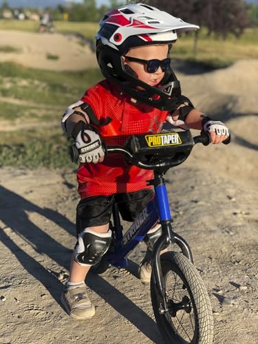 Strider Elbow & Knee Pads, Black - Easy to Attach - Durable & Washable - For Kids 18 Months to 5 Years Old | Durable Gear, Easy-to-Wash, Comfortable and Protective, Fits Kids Learning to Ride, Hard Outer Shell and Secure Straps