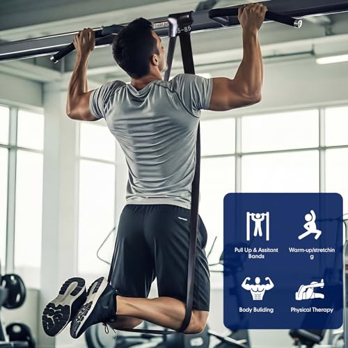 Thenshop 20 Pcs 4 Sets Resistance Bands 5 Levels Pull up Assistance Bands Long Heavy Duty Exercise Workout Band Straps for Working Out Muscle Training Physical Therapy Muscle Training Men and Women