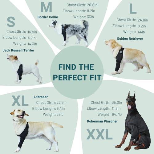 Dog Elbow Protector Brace, Dog Leg Sleeves Anti-Licking for Arthritis, Hygroma, Pressure Sores, and Calluses, Dogs Elbows Pads & Shoulder Brace for Elbow Dysplasia and Injury Recovery, Left 3XL - size: 3XL