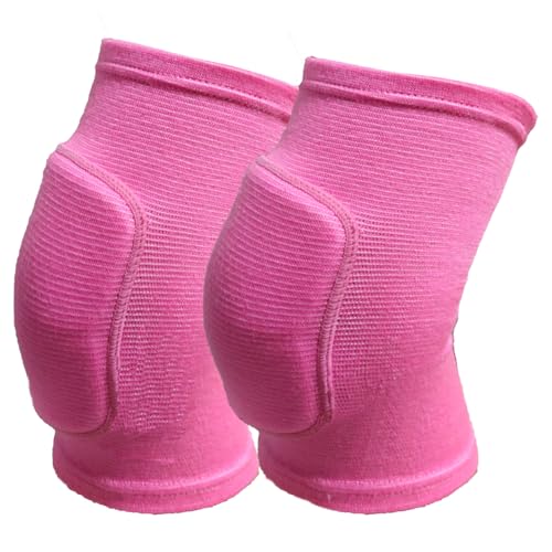 Anti slip sponge, soft and breathable men's, women's, girls', and children's pink knee pads suitable for sports scenes such as volleyball, football, dance, yoga, wrestling, running, cycling, etc (Pink, Small) - color: Pink, size: Small