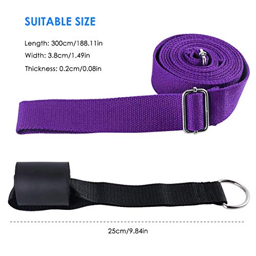 Leg Stretcher, Door Flexibility & Stretching Leg Strap - Great for Ballet Cheer Dance Gymnastics or Any Sport Leg Stretcher Door Flexibility Trainer Premium Stretching Equipment - color: Dark Purple