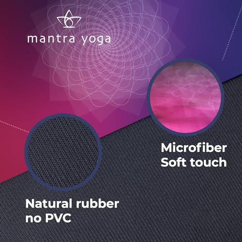 Mantra Yoga Travel PRO 1.5mm with Knee Pad - Foldable Fitness & Exercise Mat with Bag | Lightweight, Compact & Eco-Friendly | Non-Slip & Washable | For All Types of Yoga | 72" L x 24" W | 2.6 lbs - color: Asana